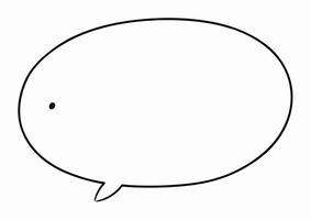 Blank Speech Bubble Outline Simple Cartoon Dialogue Box vector