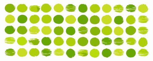 Green Circle Brush Strokes Pattern, Abstract Background vector