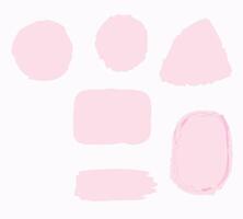 Pink Abstract Shapes Hand Painted Watercolor Style vector