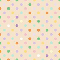 Pastel Polka Dot Pattern Background Seamless Texture vector
