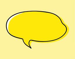 Yellow Speech Bubble Graphic Design Element vector