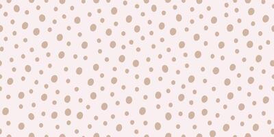 Beige Polka Dot Pattern Seamless Repeat Texture vector