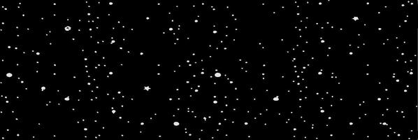 Abstract Black and White Starry Night Sky Background vector