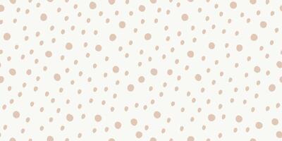 Beige Polka Dot Seamless Pattern Background vector