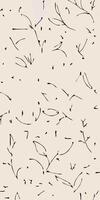 Abstract Beige Background with Black Line Art Botanical Sketch vector