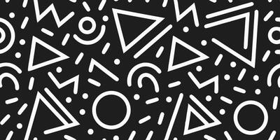 Abstract Geometric Black and White Pattern Seamless Texture vector