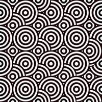 Abstract Black and White Concentric Circles Pattern vector