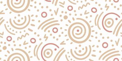 Abstract Beige and Pink Hand Drawn Pattern Background vector
