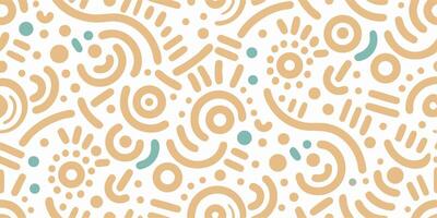 Abstract Beige and Teal Geometric Pattern Seamless Texture vector