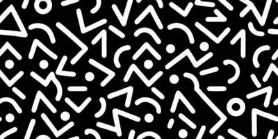 Abstract Black and White Geometric Pattern Seamless Repeat vector