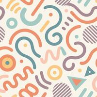 Abstract Pastel Geometric Seamless Pattern Background vector