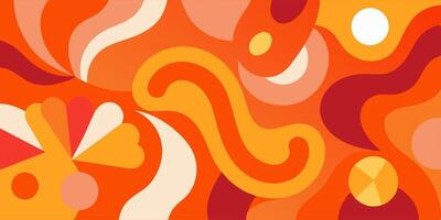 Abstract Orange and Red Swirl Background Pattern vector