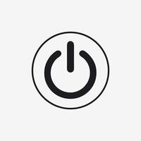 On Off Power Button Icon Symbol, Circle Design vector
