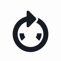 Circular Arrow Icon Refresh, Reload, Repeat Symbol vector