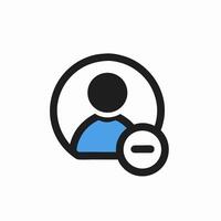 Remove User Icon, Delete Profile Symbol, Account Removal Graphic vector