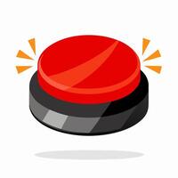Red Emergency Button Illustration Big Push Button vector