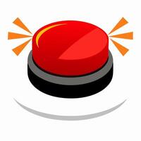 Red Emergency Button Isometric Illustration vector