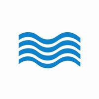 Abstract Blue Wave Stripes Design Element vector