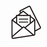 Opened Envelope with Letter Icon, Mail, Message, Communication vector
