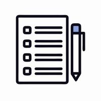Checklist Icon To Do List with Pen, Task Management vector