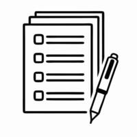 Checklist Icon Stack of Papers with Pen To Do List vector