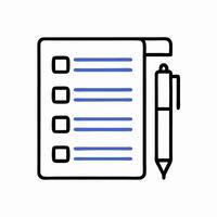 Checklist Icon To Do List with Pen Task Management vector