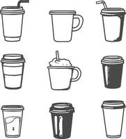 Hand-Drawn Beverage Containers Collection for Unique Illustrations vector