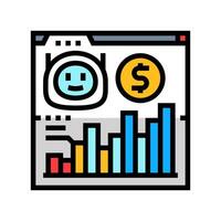 ai powered financial advisor fintech color icon illustration vector