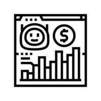 ai powered financial advisor fintech line icon illustration vector