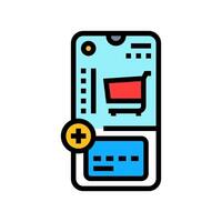 embedded finance solutions fintech color icon illustration vector