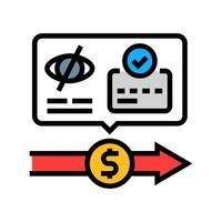 invisible payments fintech color icon illustration vector