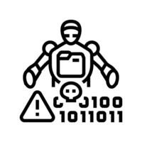 synthetic data fraud detection fintech line icon illustration vector