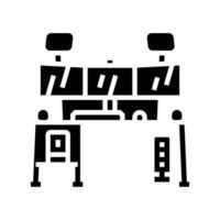 multi screen streaming setup gaming pc glyph icon illustration vector