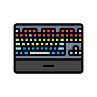 mechanical keyboard gaming pc color icon illustration vector