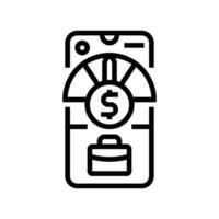 dynamic credit scoring model fintech line icon illustration vector