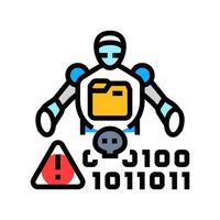 synthetic data fraud detection fintech color icon illustration vector
