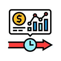 real time spending insights fintech color icon illustration vector