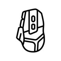 mouse extra buttons gaming pc line icon illustration vector