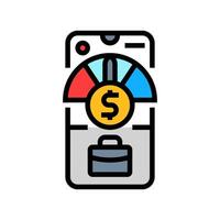 dynamic credit scoring model fintech color icon illustration vector