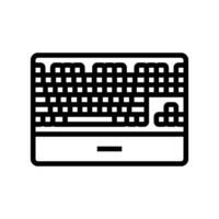 mechanical keyboard gaming pc line icon illustration vector