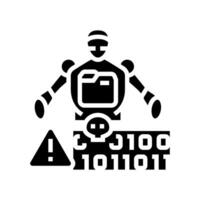synthetic data fraud detection fintech glyph icon illustration vector