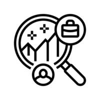 predictive hiring algorithms head hunting line icon illustration vector