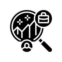 predictive hiring algorithms head hunting glyph icon illustration vector