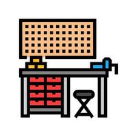 workbench tools color icon illustration vector