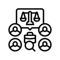 diversity and inclusion hiring head hunting line icon illustration vector