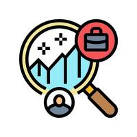 predictive hiring algorithms head hunting color icon illustration vector