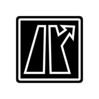 exit ramp highway road glyph icon illustration vector