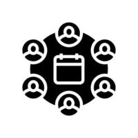 exclusive industry networking event glyph icon illustration vector