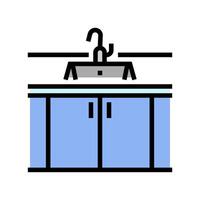 undermount sink color icon illustration vector