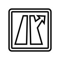exit ramp highway road line icon illustration vector